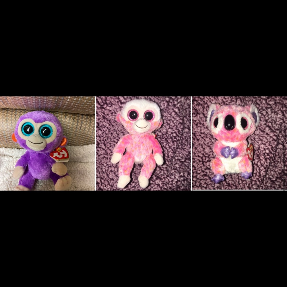 Ruby/kacey/grapes~ beanie boos🐨🐒